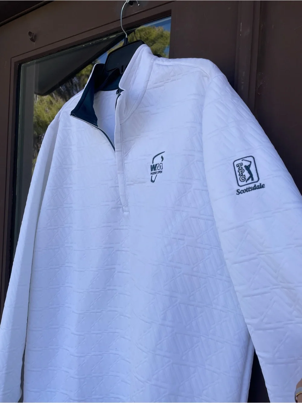 adidas 1/4-Zip White WM Phoenix Open TPC Scottsdale Performance Pullover XL